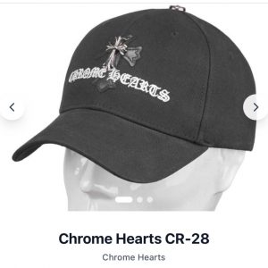 Кепка Chrome Hearts CR-28 "черный с белым"