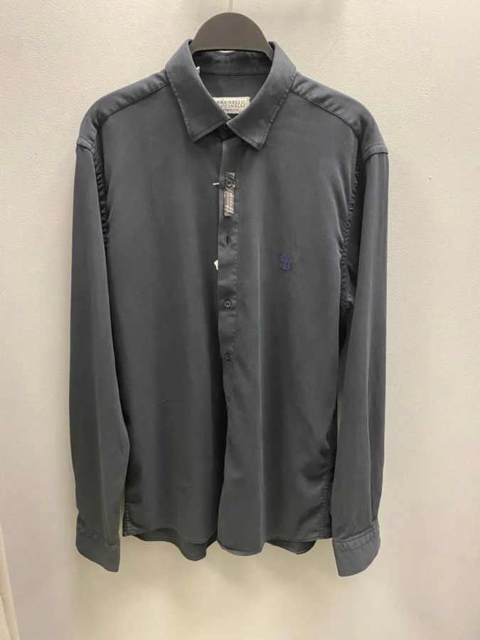 Brunello Cucinelli Рубашка Brunello Cucinelli 77243Navi